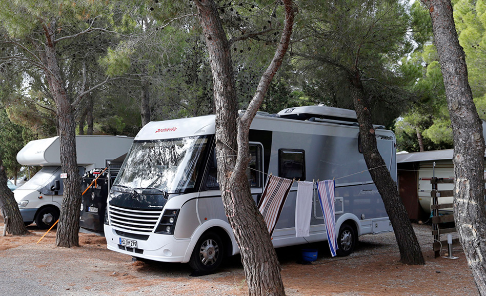 Aire de camping-car à La Palme, dans l'Aude